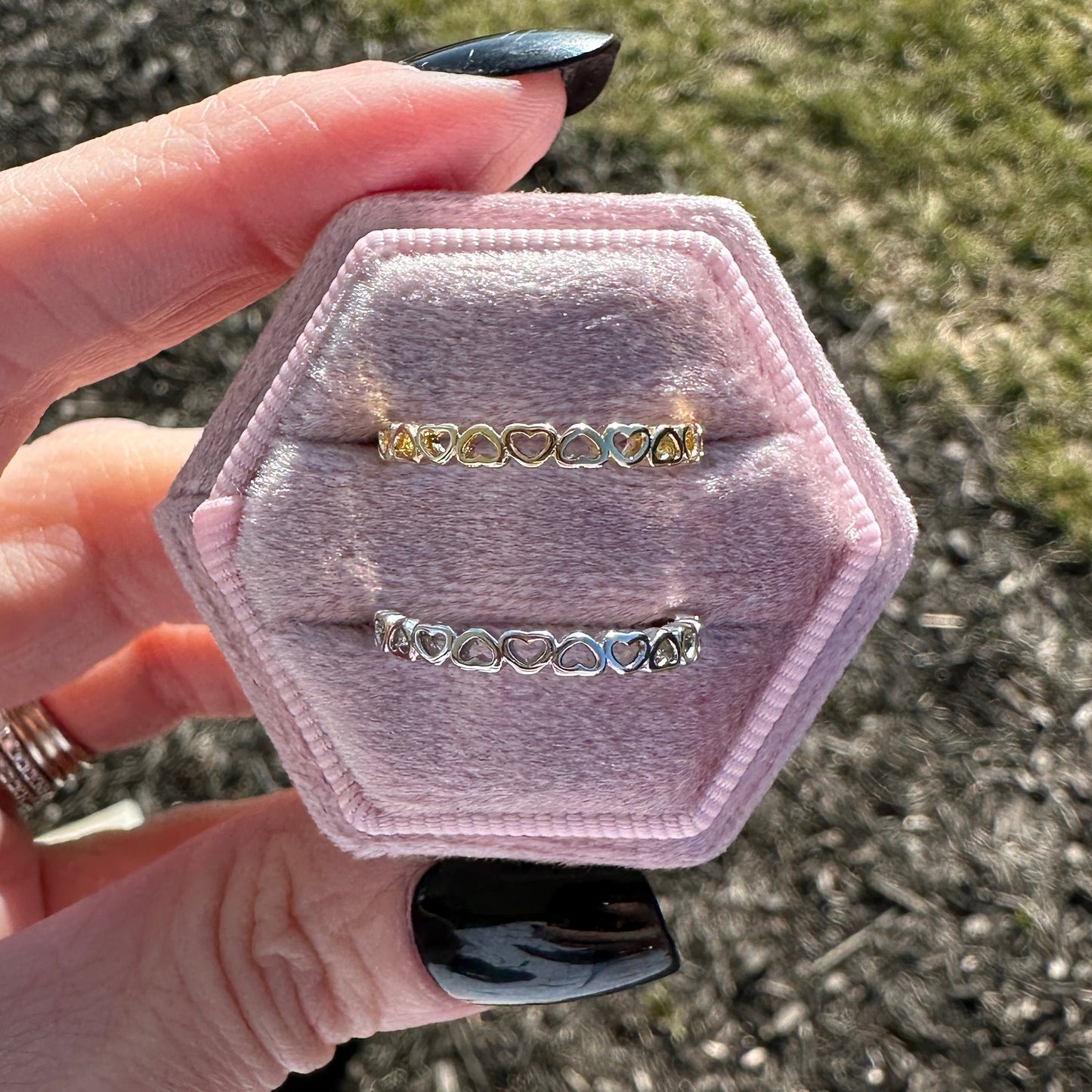 Heart Stacker Ring- Silver