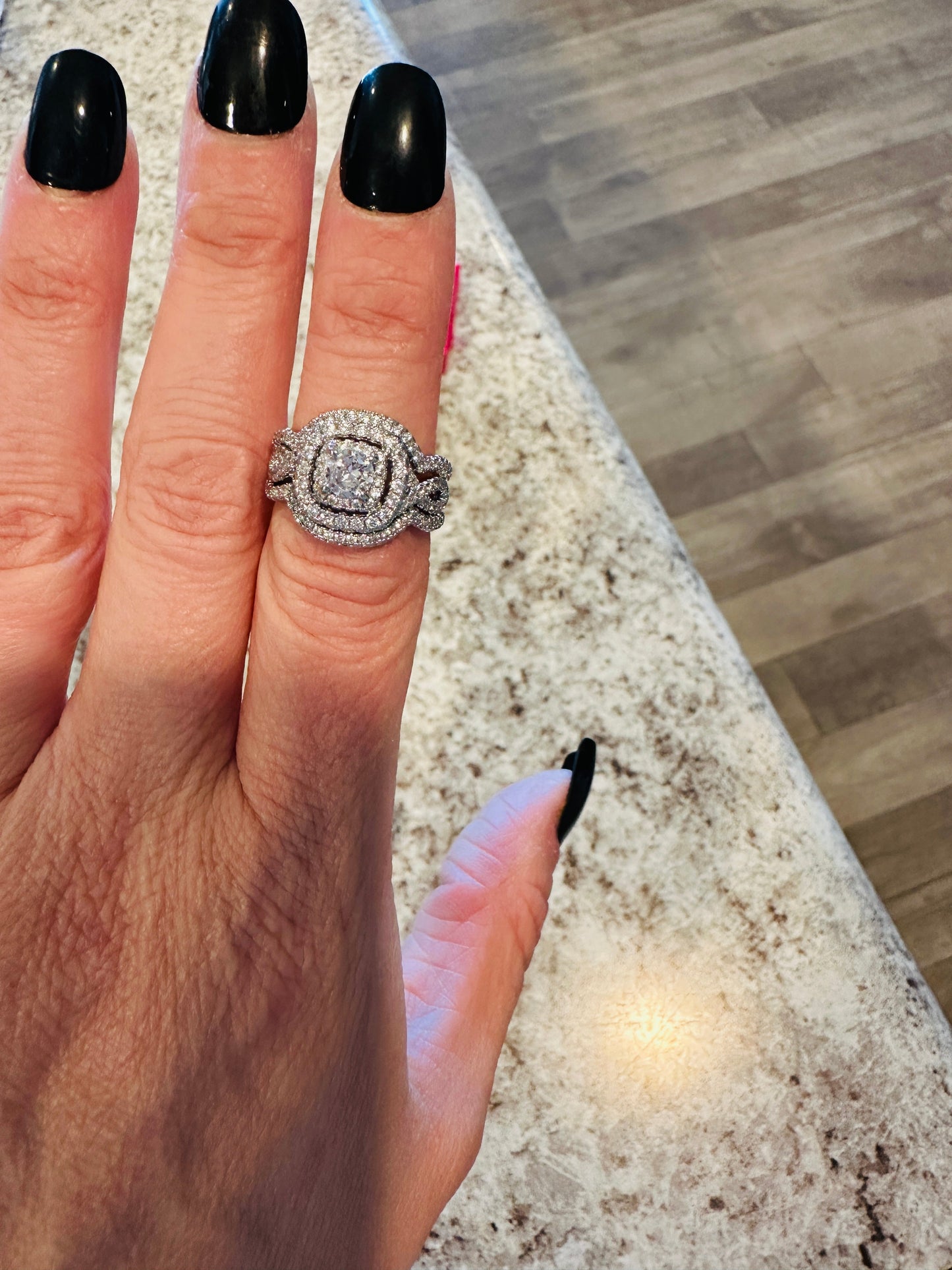 Alessia 3 Piece Grand Halo Ring Set
