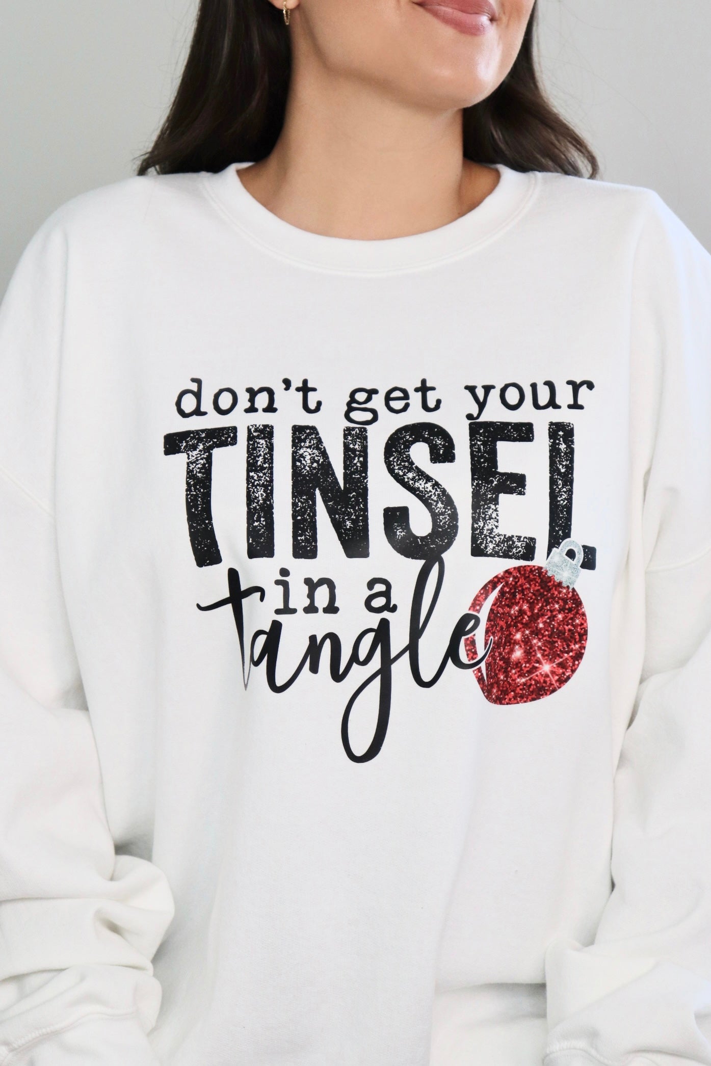 TINSEL IN A TANGLE SWEATSHIRT