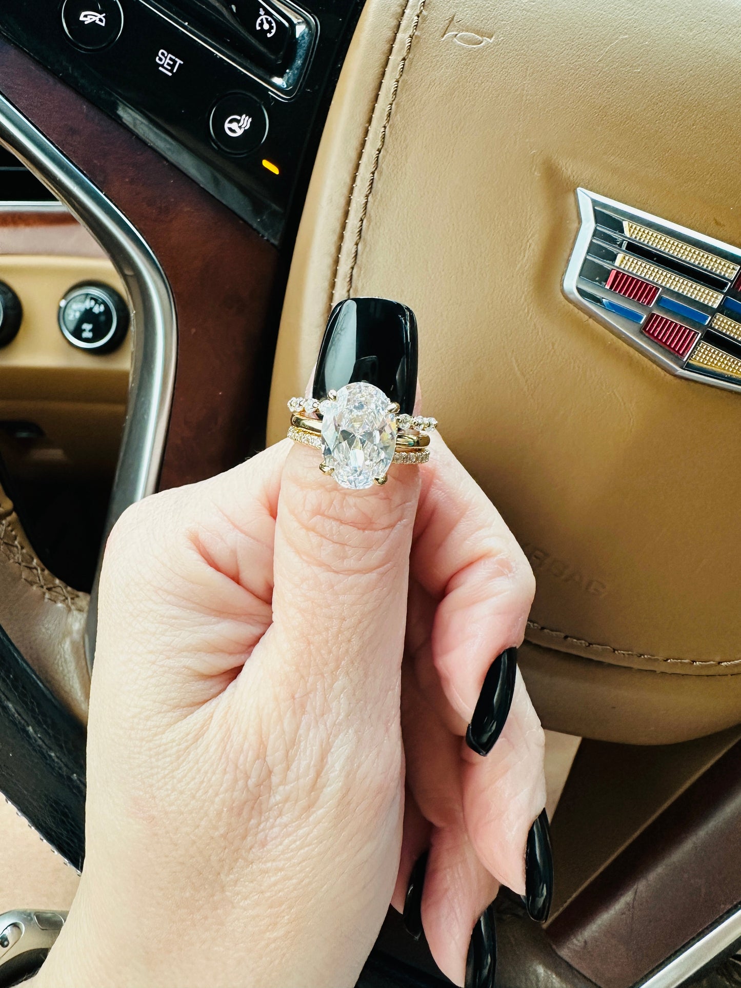 Alessandra 3 Piece Luxe Ring Set- Gold