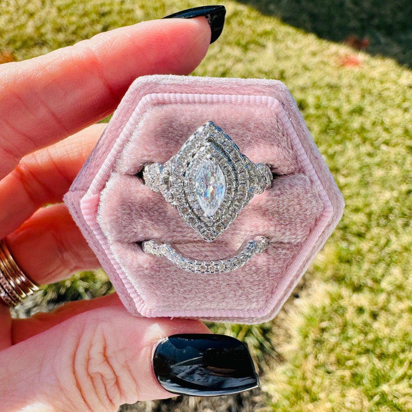 Grand Marquise Duo Ring Set