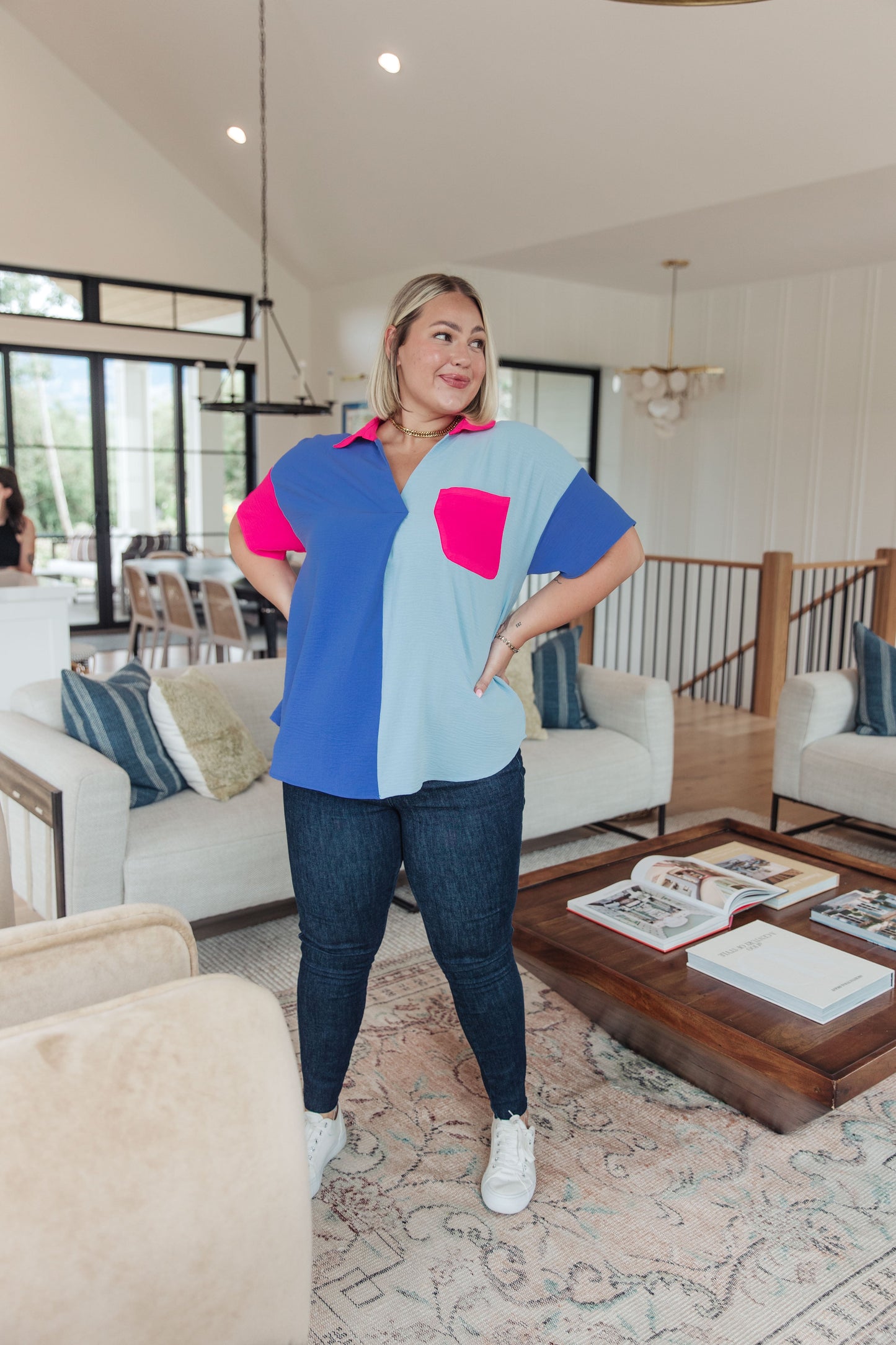 Color Me Cool Color Block Top