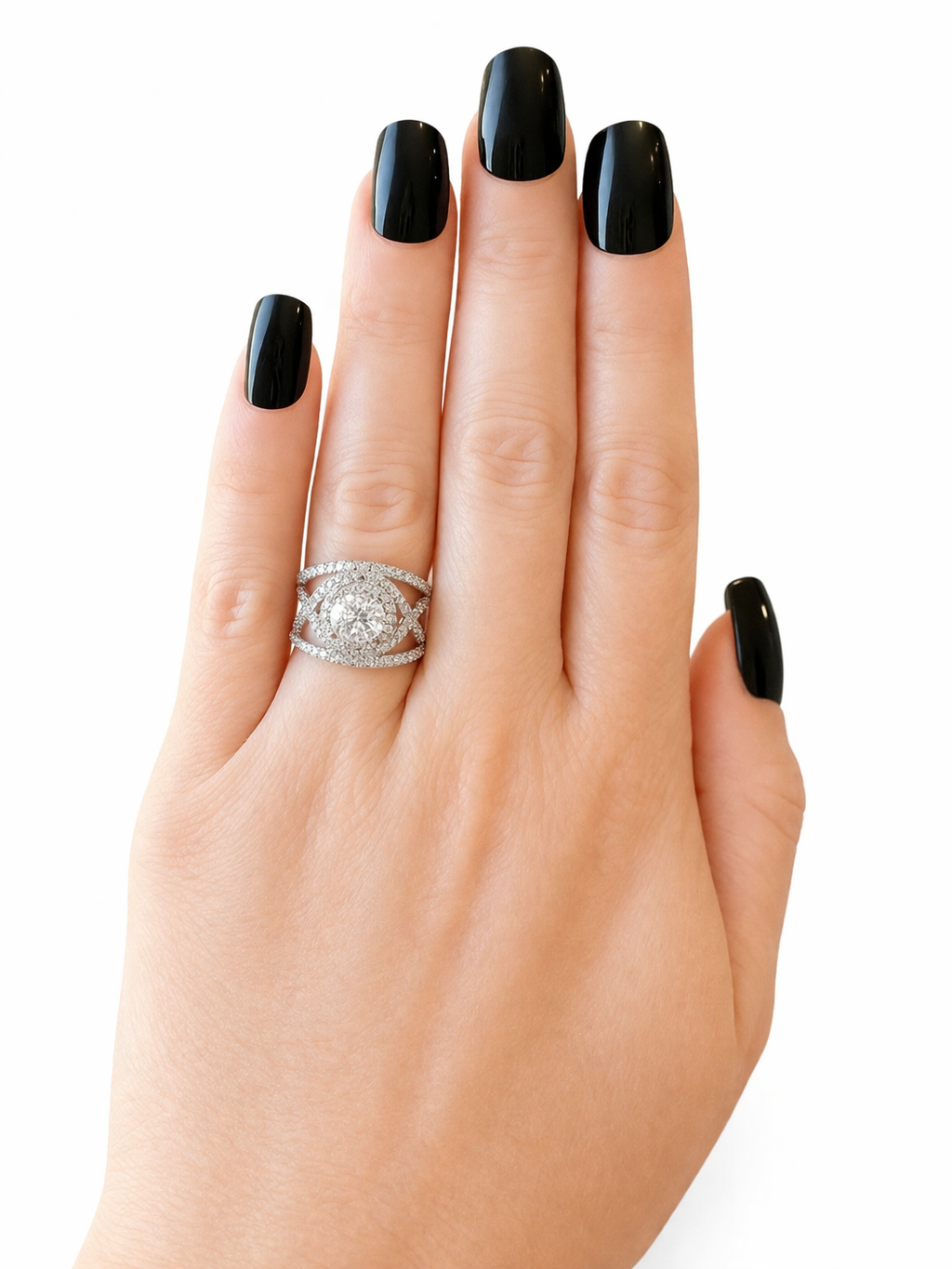 Isolde Grand Halo Wrap Ring