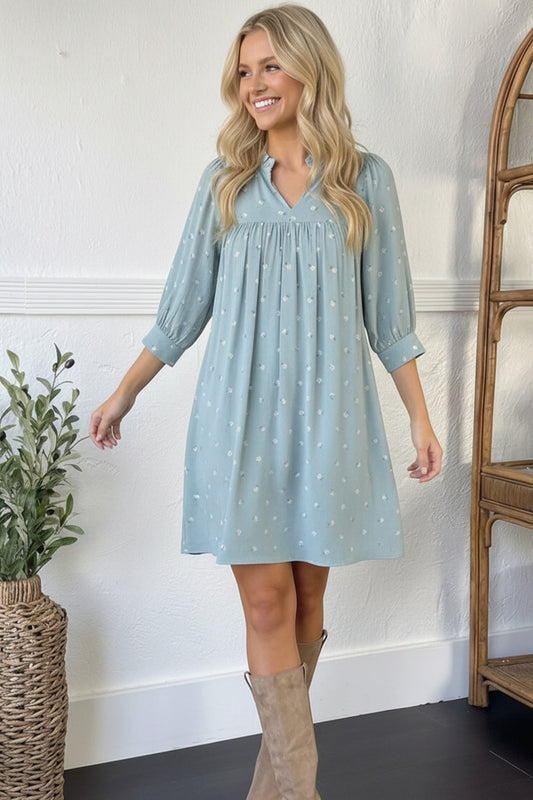 Bluebell Breeze Notch Neck Dress (Open Pack)