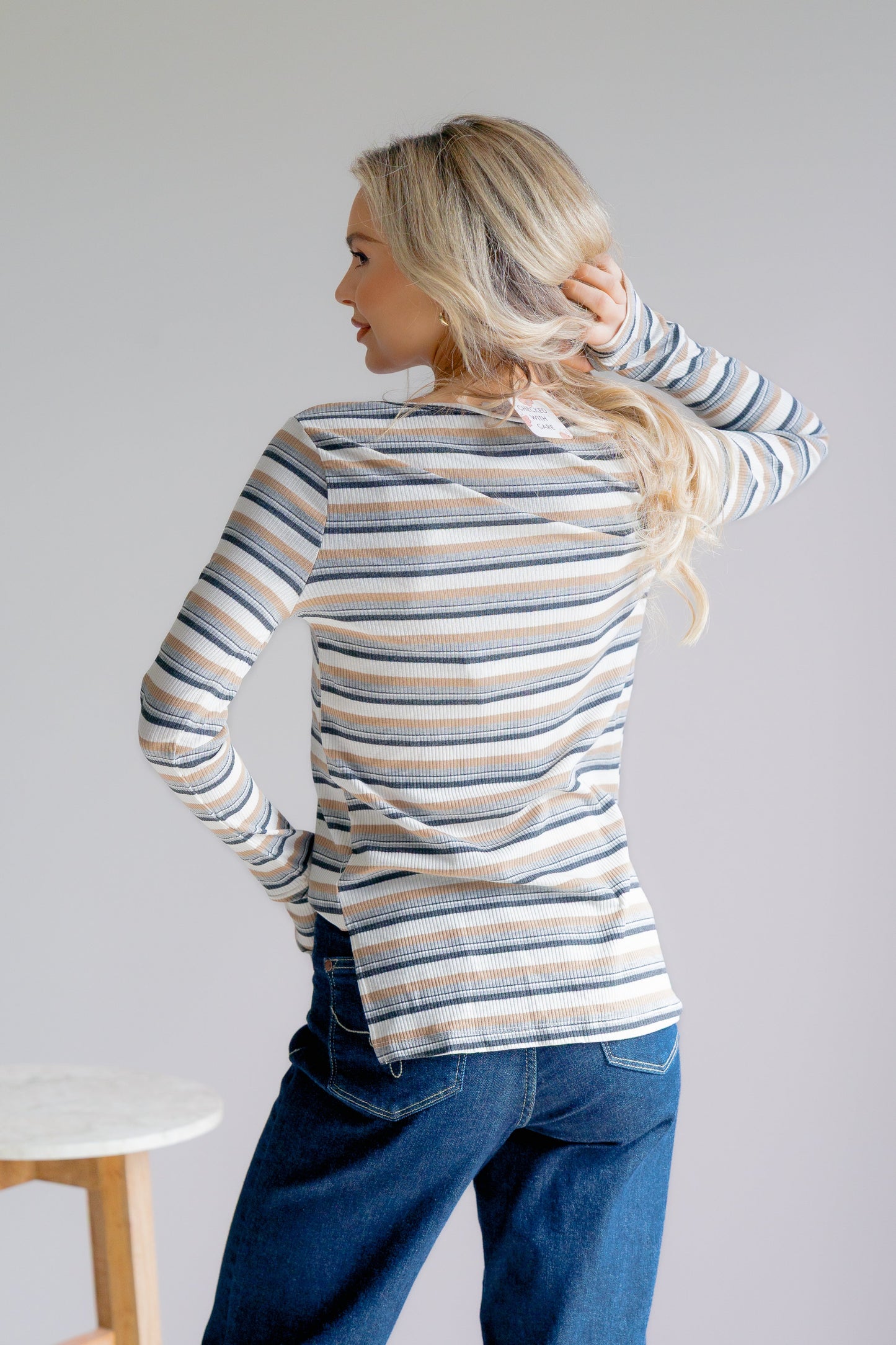 Sundown Chic Stripes Thumbhole Top
