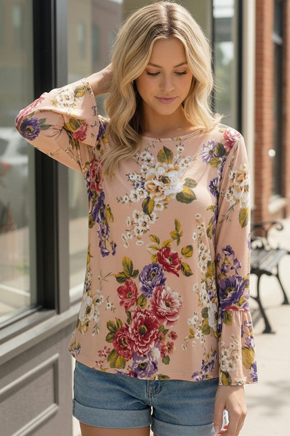 Love Grows Here Bell Sleeve Top